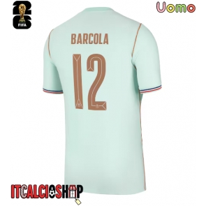Francia Bradley Barcola #12 Seconda Maglia Mondiali 2026 Manica Corta